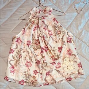 Loft Floral Halter Neck Top